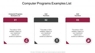 Computer Programs Examples List In Powerpoint And Google Slides Cpb