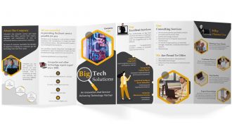 Computer Repair And Service Company Brochure Trifold