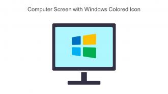 Computer Screen With Windows Colored Icon