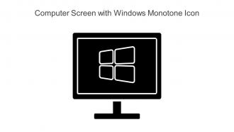 Computer Screen With Windows Monotone Icon