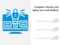 Computer Security And Safety Icon With Padlock