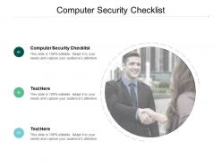Computer security checklist ppt powerpoint presentation ideas skills cpb