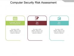 Computer security risk assessment ppt powerpoint presentation outline vector cpb
