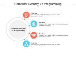 Computer security vs programming ppt powerpoint presentation show information cpb