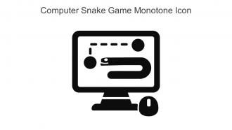 Computer Snake Game Monotone Icon In Powerpoint Pptx Png And Editable Eps Format