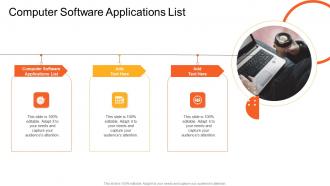 Computer Software Applications List In Powerpoint And Google Slides Cpb