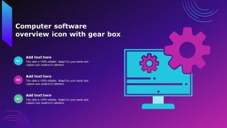 Computer Software Overview Icon With Gear Box