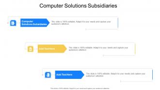 Computer Solutions Subsidiaries In Powerpoint And Google Slides Cpb