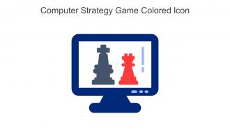 Computer Strategy Game Colored Icon In Powerpoint Pptx Png And Editable Eps Format