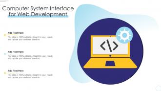 Computer System Interface For Web Development