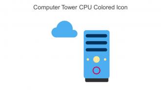 Computer Tower CPU Colored Icon In Powerpoint Pptx Png And Editable Eps Format