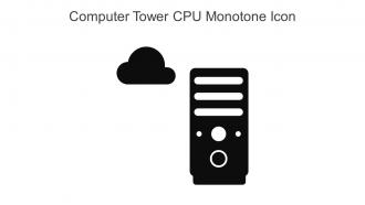 Computer Tower CPU Monotone Icon In Powerpoint Pptx Png And Editable Eps Format