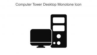 Computer Tower Desktop Monotone Icon In Powerpoint Pptx Png And Editable Eps Format