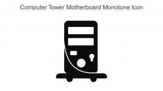 Computer Tower Motherboard Monotone Icon In Powerpoint Pptx Png And Editable Eps Format