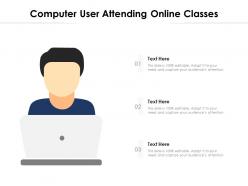 Computer user attending online classes