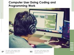 Computer user doing coding and programming work