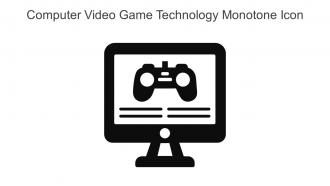 Computer Video Game Technology Monotone Icon In Powerpoint Pptx Png And Editable Eps Format