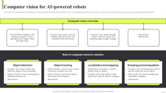 Computer Vision For AI Powered Robots Robot Applications Across AI SS