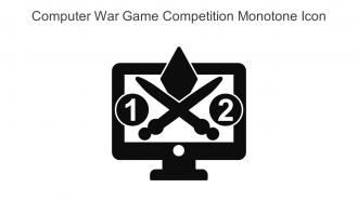 Computer War Game Competition Monotone Icon In Powerpoint Pptx Png And Editable Eps Format