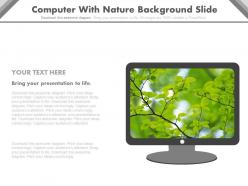 Computer with nature background powerpoint slides