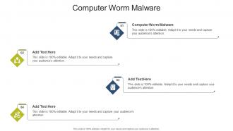Computer Worm Malware In Powerpoint And Google Slides Cpb