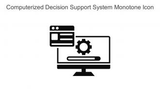 Computerized Decision Support System Monotone Icon In Powerpoint Pptx Png And Editable Eps Format