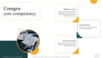 Conagra Core Competency Convenience Food Industry Report Ppt Infographics