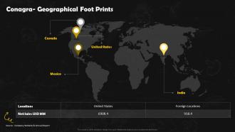 Conagra Geographical Foot Prints Frozen Foods Detailed Industry Report Part 2