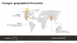 Conagra Geographical Foot Prints RTE Food Industry Report