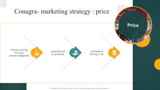 Conagra Marketing Strategy Price Convenience Food Industry Report Ppt Introduction