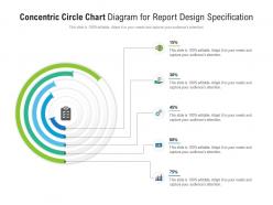 Concentric circle chart diagram for report design specification infographic template