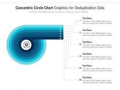 Concentric circle chart graphics for deduplication data infographic template