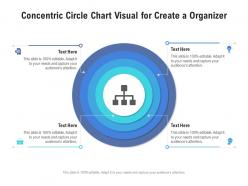 Concentric circle chart visual for create a organizer infographic template