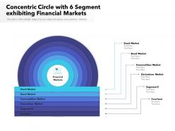 Concentric circle with 6 segment exhibiting financial markets