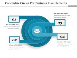 Concentric circles for business plan elements ppt images gallery