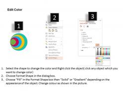 Concentric circles for data representation flat powerpoint design