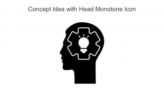 Concept Idea With Head Monotone Icon In Powerpoint Pptx Png And Editable Eps Format