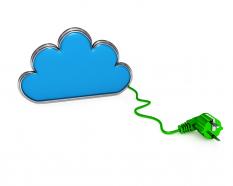 Concept of cloud computing stock photo