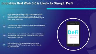 Concept Of Decentralized Finance Defi In Web 3 0 Training Ppt