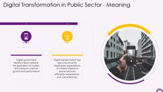 Concept Of Digital Transformation In Public Sector Training Ppt