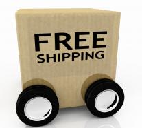 Concept of free shipping stock photo