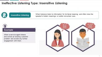 Concept Of Insensitive Listening Training Ppt