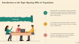 Concept Of Opening Offer In Negotiation Training Ppt