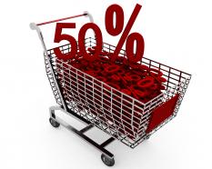 Concept of shopping in sale stock photo