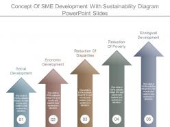 Concept Of Sme Development With Sustainability Diagram Powerpoint Slides