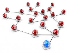 Concept of social network stock photo