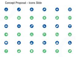 Concept proposal icons slide ppt powerpoint presentation pictures graphics download