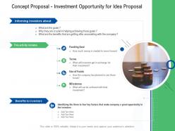 Concept proposal investment opportunity for idea proposal ppt powerpoint presentation styles file