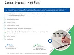 Concept proposal next steps ppt powerpoint presentation ideas graphics tutorials