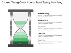 Concept testing comm checks brand testing advertising testing